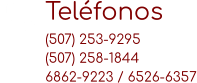 Teléfonos (507) 253-9295 (507) 258-1844 6862-9223 / 6526-6357